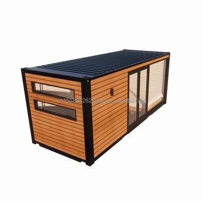 Gepersonaliseerde kleur 40ft Prefabricated Container Houten huis 3 slaapkamer en woonkamer Uitbreidbare stalen ontwerp voor buiten