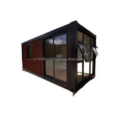 20ft modern ontwerp geprefabriceerd houten huis staal materiaal kleine container huis voor hotel / stel beroep buiten verblijf