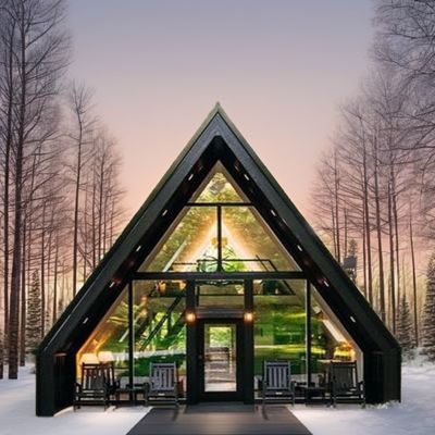 Snel te installeren staalconstructie Containerhuizen Moderne twee verdiepingen tellende luxe villa met A-frame en sandwichpaneelontwerp
