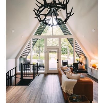 Snel te installeren staalconstructie Containerhuizen Moderne twee verdiepingen tellende luxe villa met A-frame en sandwichpaneelontwerp