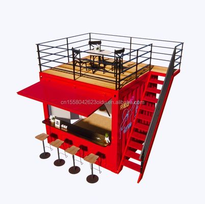 Winkel Professionele op maat gemaakte container Koffieshop Bar Fastfood Restaurant Convenience Store Kiosk Booth met aluminiumlooi ramen