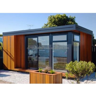 Aanpasbaar Luxe Houten Container Huis Modern Design Staal Prefab buiten 20ft 40ft Uitbreidbare Container