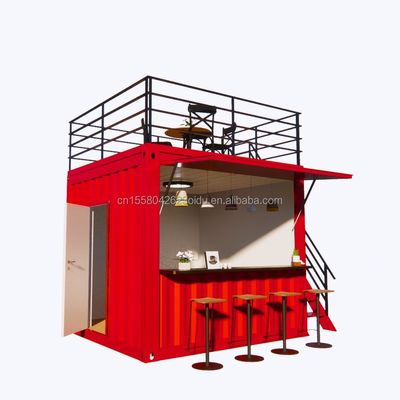 Winkel Professionele op maat gemaakte container Koffieshop Bar Fastfood Restaurant Convenience Store Kiosk Booth met aluminiumlooi ramen