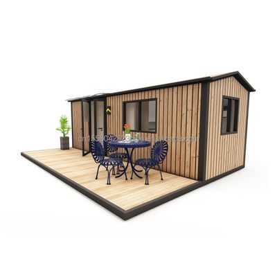 Aanpasbaar Luxe Houten Container Huis Modern Design Staal Prefab buiten 20ft 40ft Uitbreidbare Container