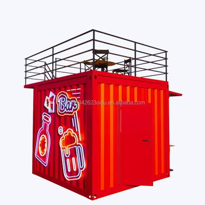 Winkel Professionele op maat gemaakte container Koffieshop Bar Fastfood Restaurant Convenience Store Kiosk Booth met aluminiumlooi ramen