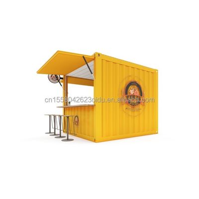 Gegalvaniseerde stalen buiging 180g 10ft Mini Pop-up Shop Container Koffieshop/Bar/Fastfood Restaurant/Shop/Kiosk/Stand