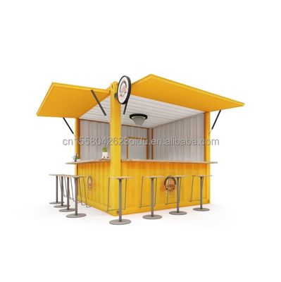Gegalvaniseerde stalen buiging 180g 10ft Mini Pop-up Shop Container Koffieshop/Bar/Fastfood Restaurant/Shop/Kiosk/Stand