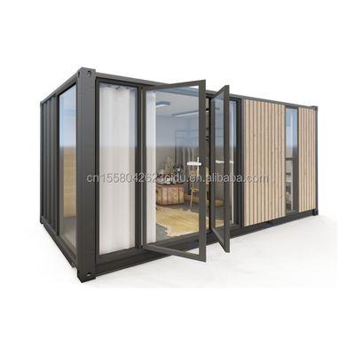 Aanpasbaar modern ontwerp uitbreidbaar containerhuis met stalen sandwichpaneelmateriaal en aluminiumalloy ramen