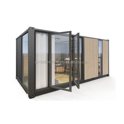 Aanpasbaar modern ontwerp uitbreidbaar containerhuis met stalen sandwichpaneelmateriaal en aluminiumalloy ramen