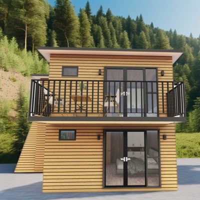 Gegalvaniseerde stalen buiging 180g Verhuisbaar 40ft 20ft Prefab Container Huis voor buitenverblijf bij Villa Hotel Shop