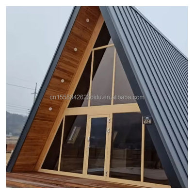 Gegalvaniseerde stalen vierkantbuizen Hoofdstructuur Hotel Driehoek A Frame Prefab huis Kit voor luxe