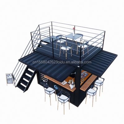 10ft Mini Pop-up Shop gegalvaniseerd staal vierkant buizen Twee verdiepingen Pop-up container Bar koffie container