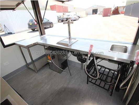 10ft Mini Pop-up Shop gegalvaniseerd staal vierkant buizen Twee verdiepingen Pop-up container Bar koffie container