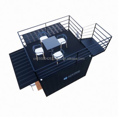10ft Mini Pop-up Shop gegalvaniseerd staal vierkant buizen Twee verdiepingen Pop-up container Bar koffie container