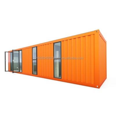 Hotel 40ft prefab modulaire vouwcontainer snel bouwen klein huis met gegalvaniseerde stalen vierkant buizen hoofdstructuur