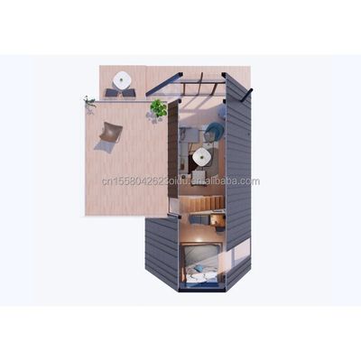 Kleine hut met driehoekige vorm Een raamhuis voor het wonen in Chinese stijl met aangepaste kleur