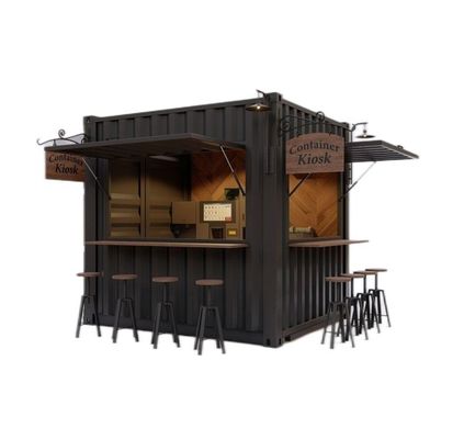 Gegalvaniseerde stalen vierkantbuizen mini pop-up shop mobiele container koffiebar huizen 10ft container met 50mm muur en 75mm muur