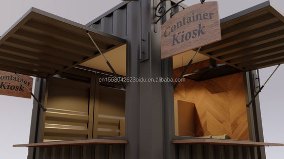 Gegalvaniseerde stalen vierkantbuizen mini pop-up shop mobiele container koffiebar huizen 10ft container met 50mm muur en 75mm muur