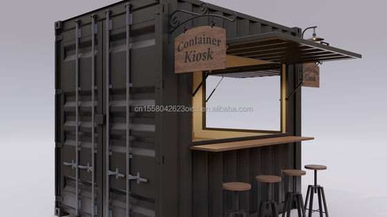 Gegalvaniseerde stalen vierkantbuizen mini pop-up shop mobiele container koffiebar huizen 10ft container met 50mm muur en 75mm muur