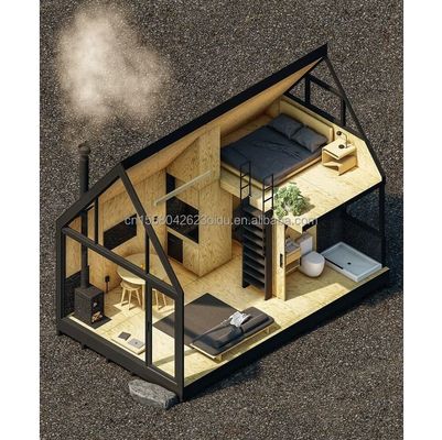 Hotel Driehoekig containerhuis met geprefabriceerde staalconstructie en sandwichpaneelmuren 50/75/100mm golfpanelen
