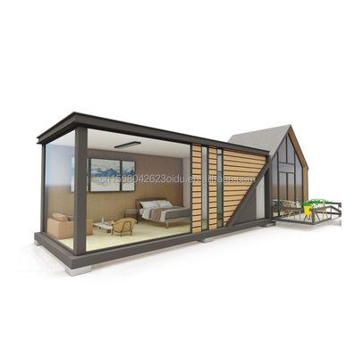 50/75/100mm Wave Sandwich Panel Muur voor winkelcentrum in driehoekige staalstructuur Ontwerp van EU Modern Flat Pack Container House