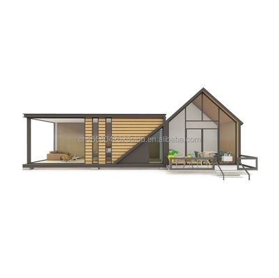 50/75/100mm Wave Sandwich Panel Muur voor winkelcentrum in driehoekige staalstructuur Ontwerp van EU Modern Flat Pack Container House