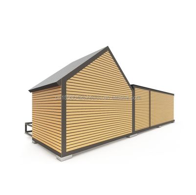 50/75/100mm Wave Sandwich Panel Muur voor winkelcentrum in driehoekige staalstructuur Ontwerp van EU Modern Flat Pack Container House