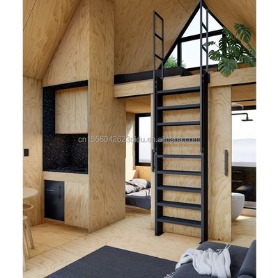 Moderne A-driehoekige kleine woning Prefab huis trailer Flat Pack Staal en sandwich paneel Mobiele woning voor hotel of andere doeleinden