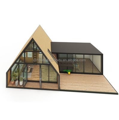 Moderne stalen frame gegalvaniseerd stalen buiging 180g kleine prefab huis voor familie vakantie of hotel