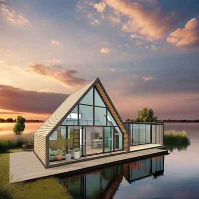Moderne stalen frame gegalvaniseerd stalen buiging 180g kleine prefab huis voor familie vakantie of hotel