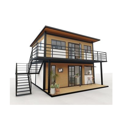 20ft/40ft staalframe gegalvaniseerd stalen buiging 180g Modern 4 slaapkamer Bilayer Prefab Uitbreidbaar Containerhuis Ontwerp voor winkelcentrum