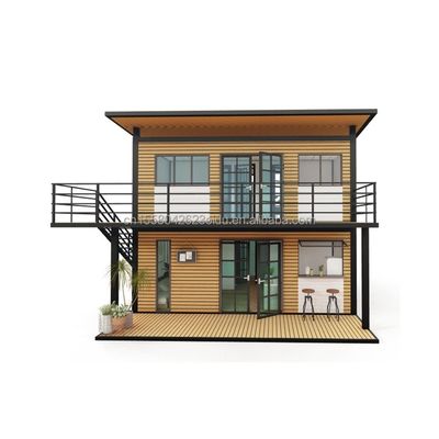 20ft/40ft staalframe gegalvaniseerd stalen buiging 180g Modern 4 slaapkamer Bilayer Prefab Uitbreidbaar Containerhuis Ontwerp voor winkelcentrum