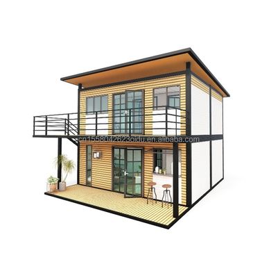 20ft/40ft staalframe gegalvaniseerd stalen buiging 180g Modern 4 slaapkamer Bilayer Prefab Uitbreidbaar Containerhuis Ontwerp voor winkelcentrum