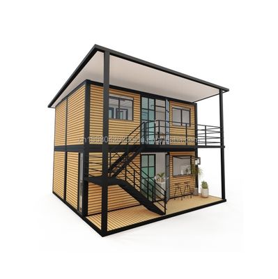 20ft/40ft staalframe gegalvaniseerd stalen buiging 180g Modern 4 slaapkamer Bilayer Prefab Uitbreidbaar Containerhuis Ontwerp voor winkelcentrum
