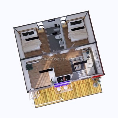 Hotel Accommodatie 2024 Stijl Luxe Prefabricated Portable Tiny House met 50/75/100mm Wave Sandwich Panel Wanden en Design