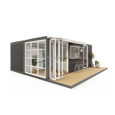 Stijl Twee slaapkamers Containerhuis met gegalvaniseerde stalen vierkantbuizen structuur en keuken woonkamer