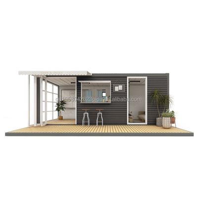 Stijl Twee slaapkamers Containerhuis met gegalvaniseerde stalen vierkantbuizen structuur en keuken woonkamer