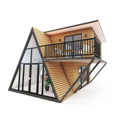 Draagbare kleine prefab huizen met stalen frame gegalvaniseerd stalen buiging 180g en 50/75/100mm wave sandwich paneel muren