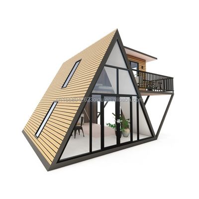 Draagbare kleine prefab huizen met stalen frame gegalvaniseerd stalen buiging 180g en 50/75/100mm wave sandwich paneel muren