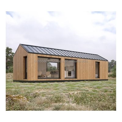 Aluminiumlegeringsvensters Modern driehoekig dak Prefab huis Plat dak Residentiële container Houten prefab huizen Buiten gemaakt van staal sandwichpaneel