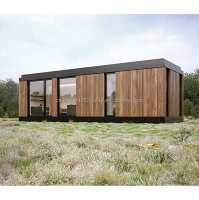 Aluminiumlegeringsvensters Modern driehoekig dak Prefab huis Plat dak Residentiële container Houten prefab huizen Buiten gemaakt van staal sandwichpaneel