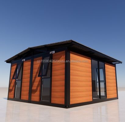 20ft 40ft Winddicht Luxe Modulaire Steel vouwcontainers voor villa's Op maat gemaakte muur 50/75/100mm Wave Sandwich Panel