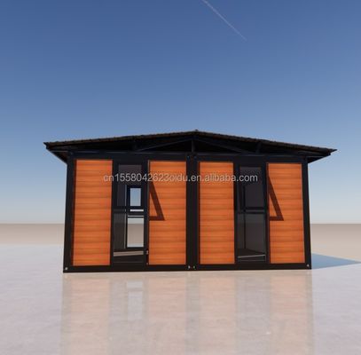 20ft 40ft Winddicht Luxe Modulaire Steel vouwcontainers voor villa's Op maat gemaakte muur 50/75/100mm Wave Sandwich Panel