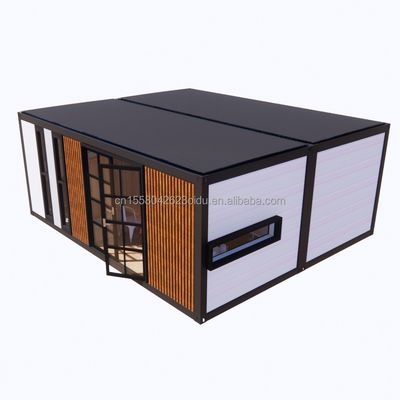 Gegalvaniseerd stalen buiging 180g EU Modern 2 slaapkamer prefab stalen uitbreidbare container huis ontwerp voor winkelcentrum toepassing
