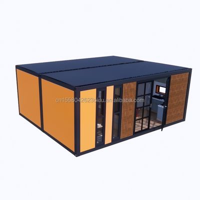 Gegalvaniseerd stalen buiging 180g EU Modern 2 slaapkamer prefab stalen uitbreidbare container huis ontwerp voor winkelcentrum toepassing