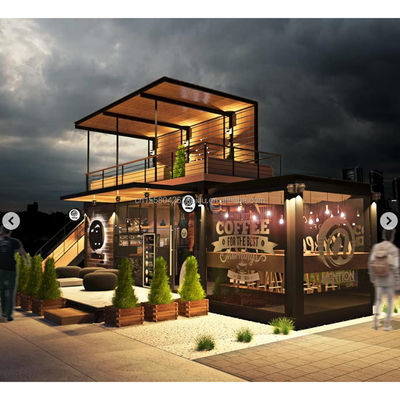 Gepersonaliseerde kleur Moderne ontwerp Prefab Container Melk Thee winkel Koffiewinkel Cafe winkel Huizen Kleine modulaire container huis