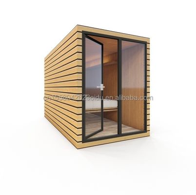 Luxe stijl Houten prefab log hut voor afneembare container Appartement Simpel prefab stalen huis