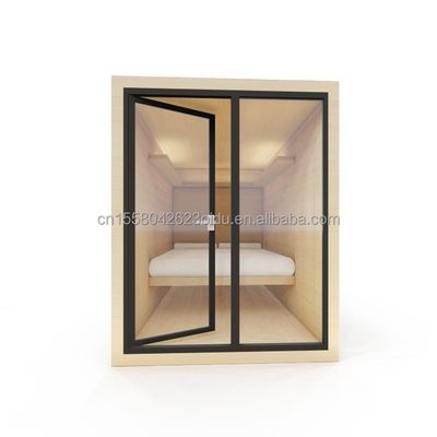 Luxe stijl Houten prefab log hut voor afneembare container Appartement Simpel prefab stalen huis