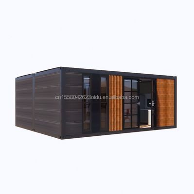 Modern 2 slaapkamers uitbreidbaar staalcontainerhuis Prefab ontwerp voor winkelcentrumtoepassing Op maat gemaakte kleurvariaties