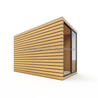 Luxe stijl Houten prefab log hut voor afneembare container Appartement Simpel prefab stalen huis